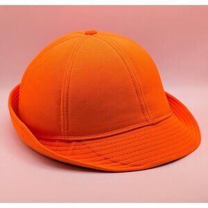 VTG Duck Bay Orange Blaze Large Fluorescent Foam Earflap Fedora Hunting Hat Cap